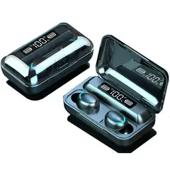 GENERICO - AUDÍFONOS INALÁMBRICOS TÁCTILES PANTALLA LED BLUETOOTH F9 NEGRO