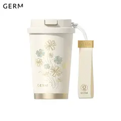GERM - Vaso Térmico Acero Inox Trébol blanco 390Ml 131Oz