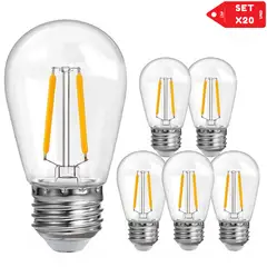 INSPIRA - Foco Led Bombilla de Filamento Iluminación Set x20