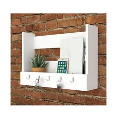 AMUEBLE - Repisa Perchero Flotante de Melamina TALES