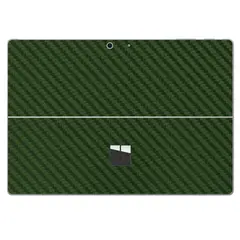 GENERICO - Skin Adhesivo Microsoft Surface pro 7 Fibra de Carbono Verde