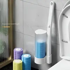 GENERICO - ESCOBILLA DE BAÑO DESECHABLE PARA COLGAR EN LA PARED