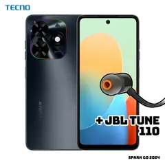 TECNO MOBILE - CELULAR TECNO SPARK GO 2024 2GB RAM 64GB ROM - GRAVITY BLACK + JBL TUNE 110