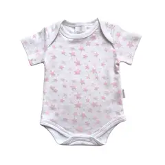 WAWA PIMA - BODY PINK STAR MC 100% ALGODÓN PIMA