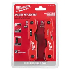 MILWAUKEE - Juego de 2 llaves hexagonales plegables de 17 piezas 48-22-2183