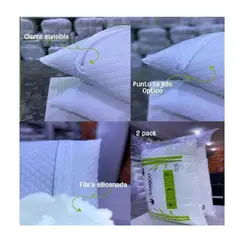 GENERICO - Almohadas Gemelas Antiácaros Pack De 2 45CM X 65CM