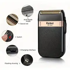 KEMEI - Afeitadora Profesional KM-2024 Shaver Recargable Portátil