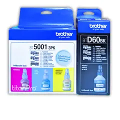 BROTHER - Pack Tinta de 4 Colores BT5001 3PK TANK BTD60BK