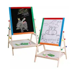 GENERICO - Pizarra Didáctical 2 en 1 Con Atril de Madera para Niños