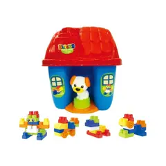 GENERICO - Casita Azul Para Mascota Bloques de Construcción 45 Pzs