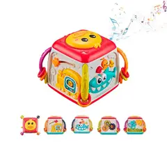 GENERICO - Cubo Patito Musical de Actividades Montessori Rojo