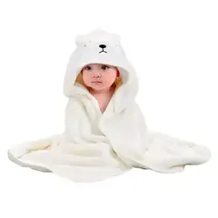 BUYPAL - Toalla de Baño Bebe con Capucha Suave y Acogedora Crema