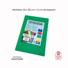 TIGERBEE - Tabla para Picar 45x30 Polietileno Verde