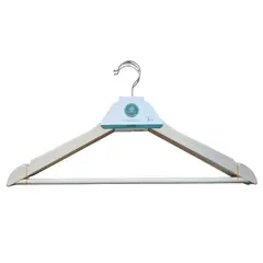 GENERICO - 3 ganchos colgadores perchas de ropa CREMA