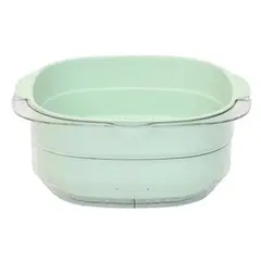 GENERICO - COLADOR MULTIUSOS DE DOS PIEZAS PARA ALIMENTOS COLOR CELESTE