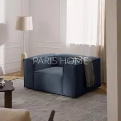 GENERICO - Sofá 1 Cuerpo Monarch Tejido - Azul Oscuro