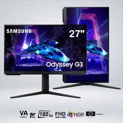 SAMSUNG - MONITOR GAMER ODYSSEY G3 FULLHD 27 " VA 180HZ 1MS HDR10 LS27DG300ELXPE