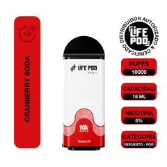 VAPE STATION - Repuesto Life Pod Eco II - 10000 Puffs - Cranberry Soda