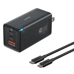 BASEUS - Cargador de carga rápida de 65w GaN5 Pro 2c+u 65w US NEGRO
