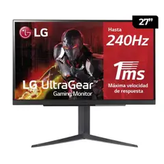 LG - MONITOR 27GR83Q-B PANEL IPS 2K QHD 27 DISPLAY PORT-HDMI x2 HDR400 240HZ 1MS GTG PIVOTE