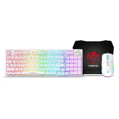 CYBERTEL - KIT CBX GT1802W TECLADO GAMER MECANICO + MOUSE + PAD