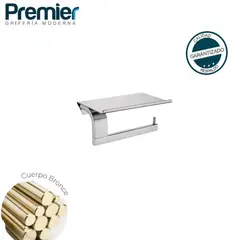 GENERICO - Porta Papel con Soporte Bronce Marca Premier