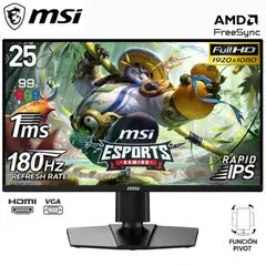 MSI - Monitor Gaming G255PF E2 245 FHD Rapid IPS 180Hz