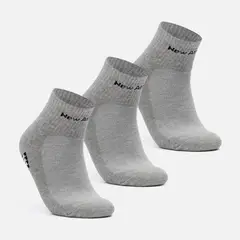 NEW ATHLETIC - Medias Pack De 3 Tobilleras14 Gris Unisex