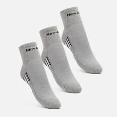 NEW ATHLETIC - Medias Pack De 3 Tobilleras15 Gris Unisex