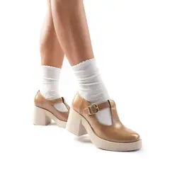 ECCO - Zapatos T-Strap Mujer Oletta02 Pecana Cuero