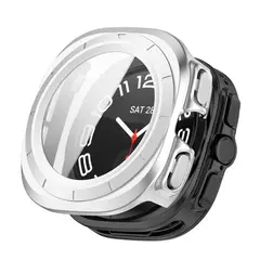 GENERICO - Case Bumper con Mica Incorporada para Samsung Watch 7 Ultra 47mm Plata