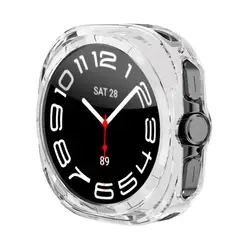 GENERICO - Case Bumper con Mica Incorporada para Samsung Watch 7 Ultra 47mm Clear