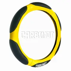 UNIVERSAL - Funda cobertor forro cubre volante timón vehicular amarillo