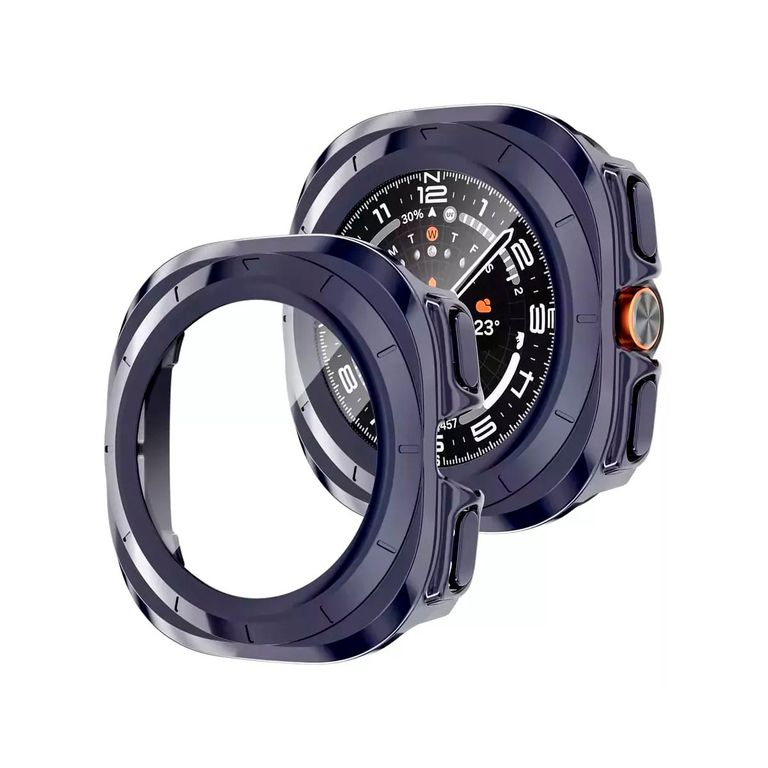Case Bumper con Mica Incorporada para Samsung Watch 7 Ultra 47mm Azul