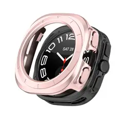 GENERICO - Case Bumper con Mica Incorporada para Samsung Watch 7 Ultra 47mm Rosa