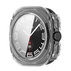 GENERICO - Case Bumper con Mica Incorporada para Samsung Watch 7 Ultra 47mm Clear
