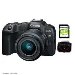 CANON - Cámara EOS R8 + Lente RF 24-50mm f45-63 IS STM + Kit Básico
