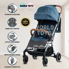 BABY - Coche Maleta para Bebé «SAFFE» De Fácil Plegado Blue