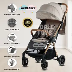 BABY - Coche Maleta para Bebé «SAFFE» De Fácil Plegado Beige