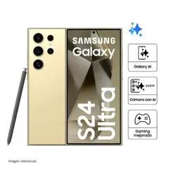 SAMSUNG - Celular Galaxy S24 Ultra 512GB 12GB RAM Titanium Yellow