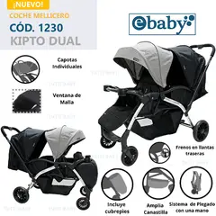 EBABY - COCHE MELLICERO KIPTO DUAL - GRIS