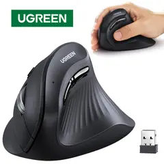UGREEN - Mouse Vertical Inalambrico Ergonomico 4000DPI USB 2.4GHz 10 Mts
