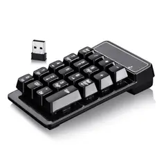 SEISA - Mini Teclado Numérico Inalámbrico para PC o Laptop con Adaptador USB