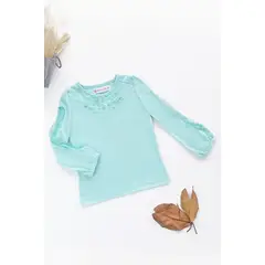 KIDS MASHMELO - Polo en Algodón con Volantes y Pechera para Niña