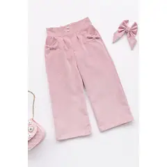KIDS MASHMELO - Pantalón con Pretina en V y Bolsillos con Lazo para Niña