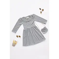 KIDS MASHMELO - Vestido Casual en Tejido Canalé para Niña
