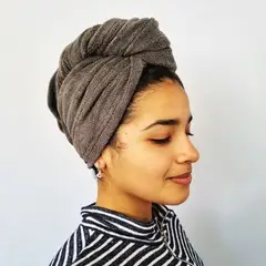 SANTOS RIZOS - Turbante de microfibra - Secado Anti Frizz Adulto Color Entero