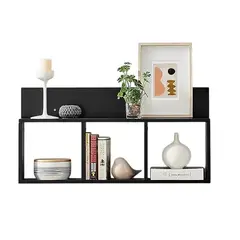 GENERICO - Repisa Estante Flotante Melamina Negro