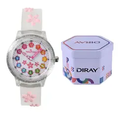 GRUPO CB - Reloj Casual para Niña Modelo Margaritas Blancas