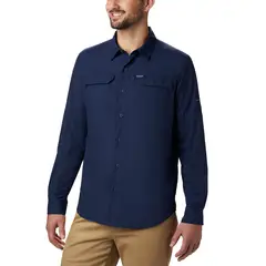 COLUMBIA - Camisa masculina para Outdoor Camisa silver ridge™ 2.0 long sleeve azul